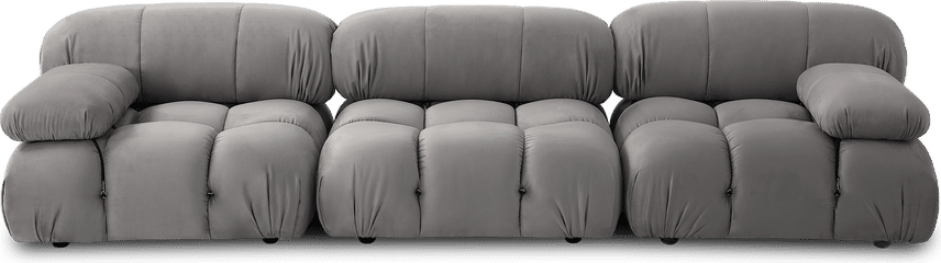 Camaleonda Style Corner Sofa - Right Armrest Light Grey Alcantara/Alcantara image.