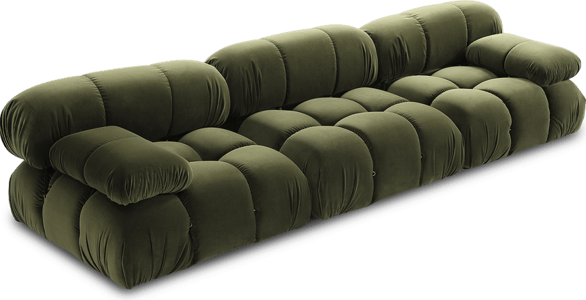 Camaleonda Style Corner Sofa - Right Armrest Bottle Green Velvet/Velvet image.
