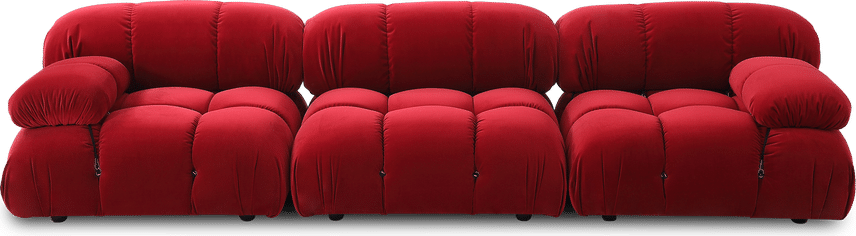 Camaleonda Style Corner Sofa - höger armstöd Dark Red Velvet/Velvet image.