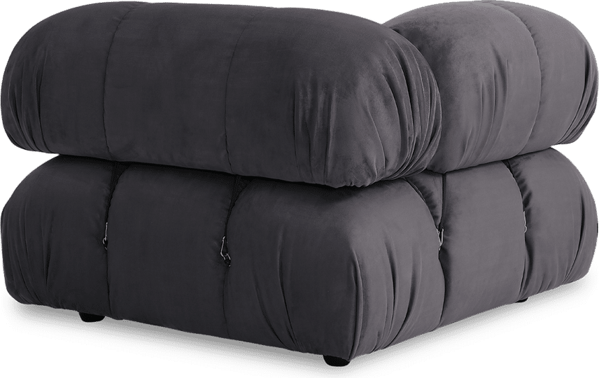 Camaleonda Style Corner Sofa - Right Armrest Charcoal Grey Alcantara/Alcantara image.