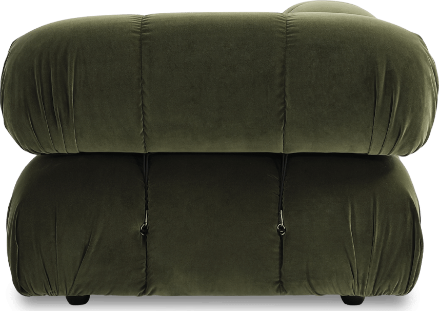 Camaleonda Style Corner Sofa - Right Armrest Bottle Green Velvet/Velvet image.