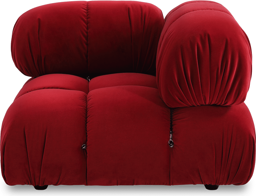 Canapé d'angle style Camaleonda - Accoudoir droit Dark Red Velvet/Velvet image.