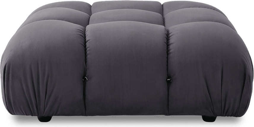 Camaleonda Style Ottoman Sofa Charcoal Grey Alcantara/Alcantara image.