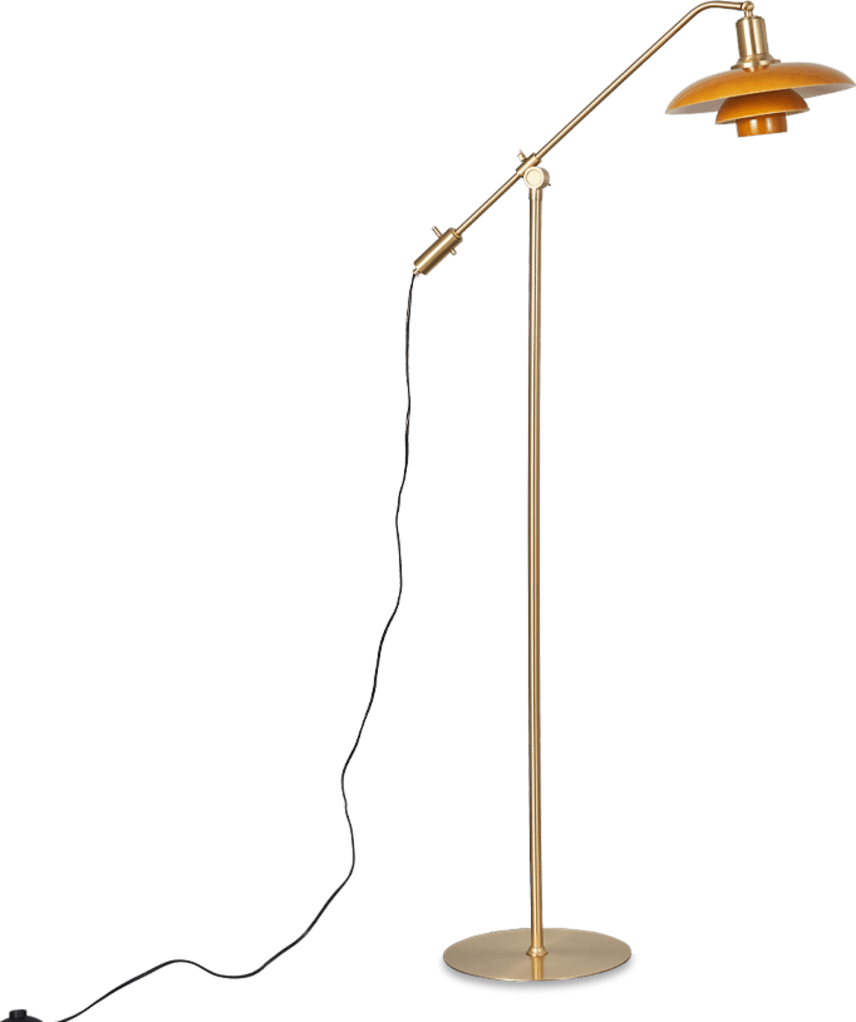 Cantilever Style Floor Lamp Amber image.