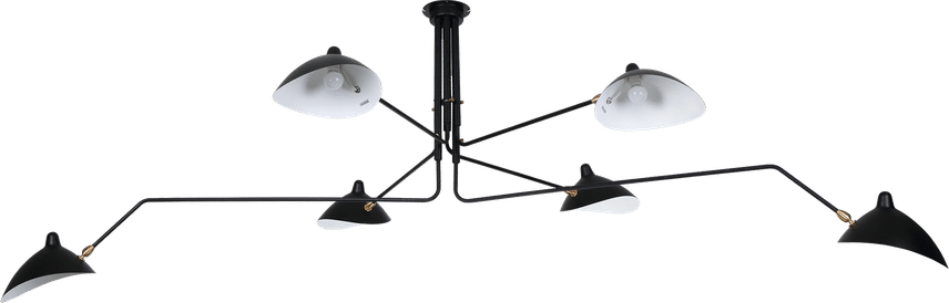 MCL-R6 Style Contemporary Pendant Lamp Black image.
