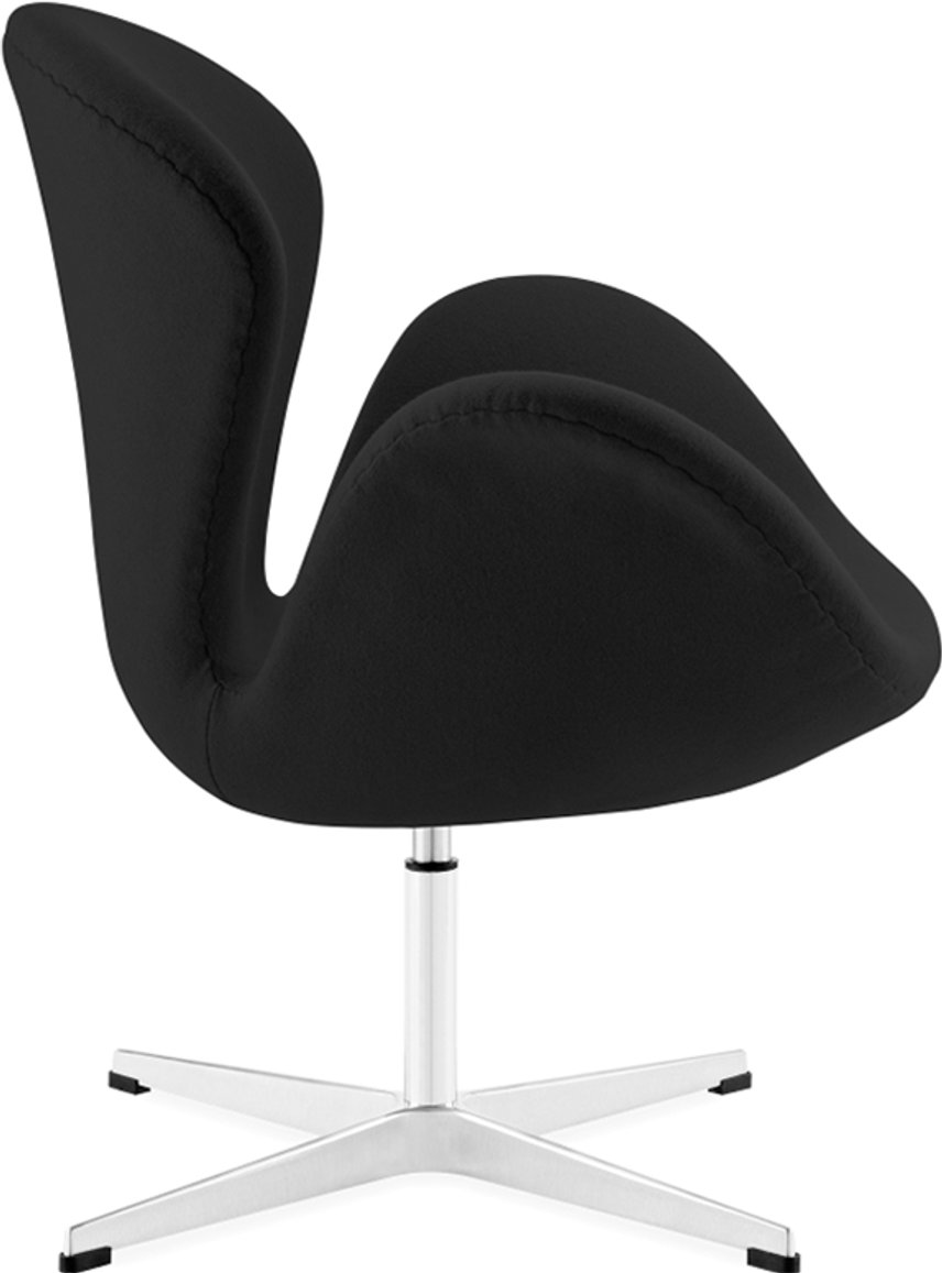 The Swan Chair  Wool/Without piping/Black image.
