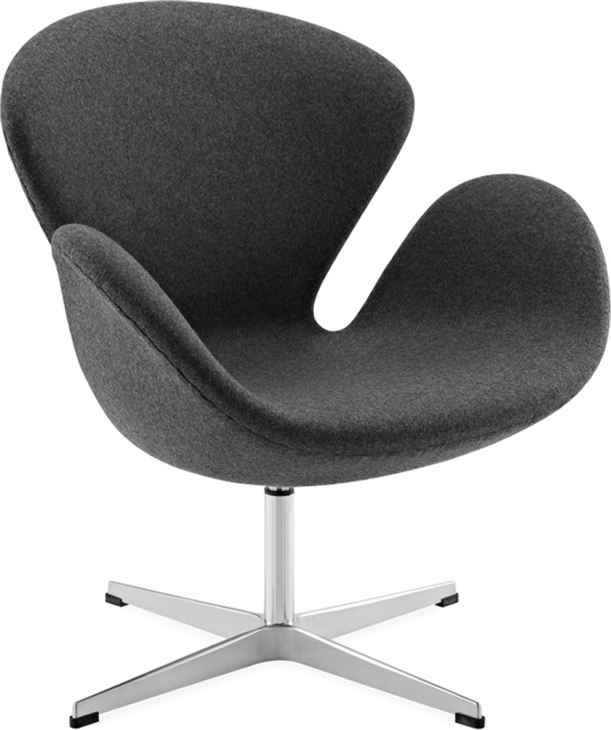The Swan Chair  Wool/Without piping/Charcoal Grey image.
