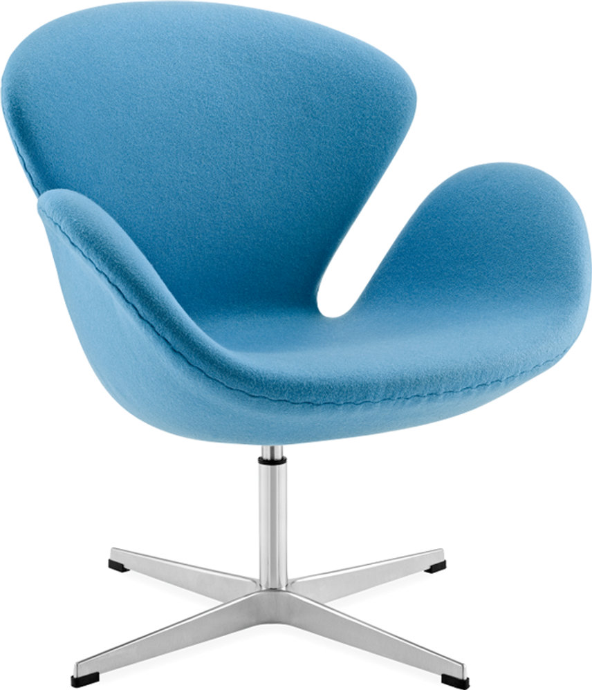 Le fauteuil du cygne Wool/Without piping/Morocan Blue image.