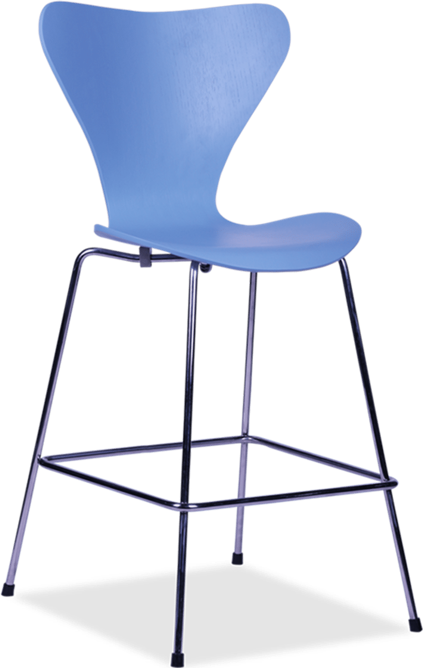 Series 7 Counter Stool Plywood/Light Blue image.