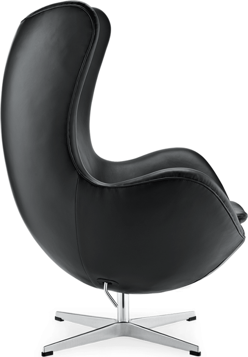 La silla huevo Premium Leather/With piping/Black  image.