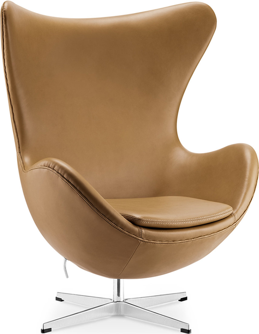 The Egg Chair Premium Leather/With piping/Camel image.