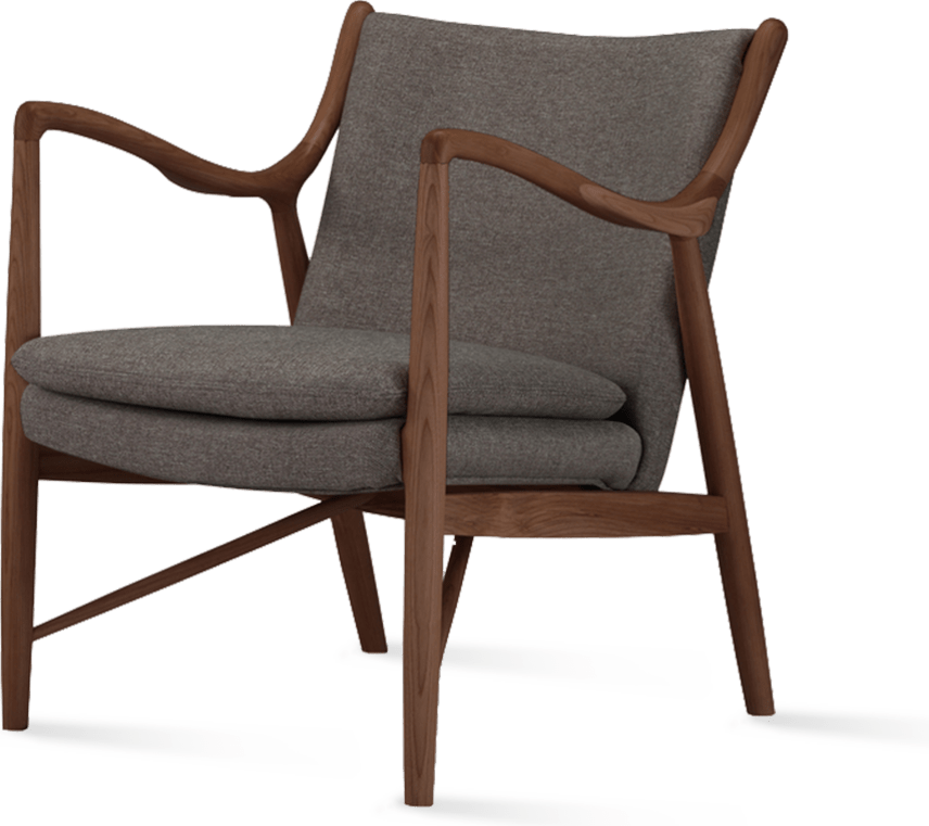 No. 45 Chair Charcoal Grey /Fabric/Walnut image.