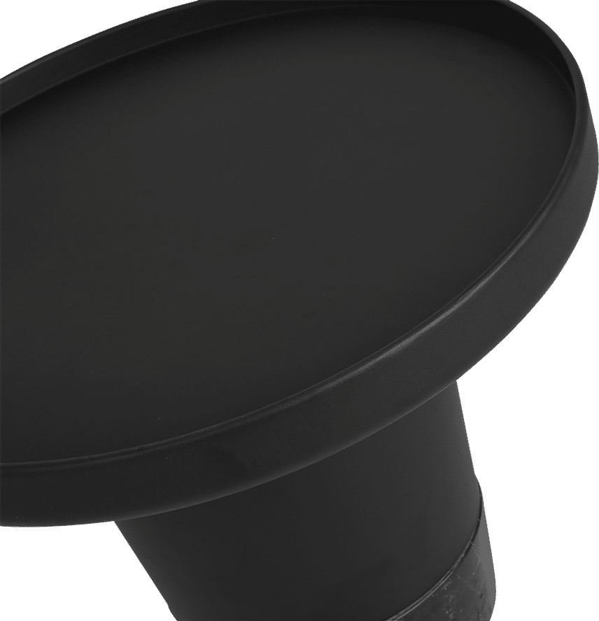 Poller Couchtisch - Schwarz, schwarzer Marmorsockel, Medium Black Marble/Black image.