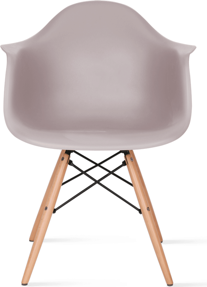 DAW Style Plastic Dining Chair Mauve/Light Wood image.