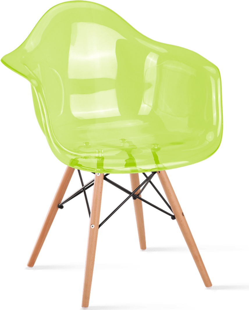 DAW Style Transparent Chair 31 CM/Light Wood image.