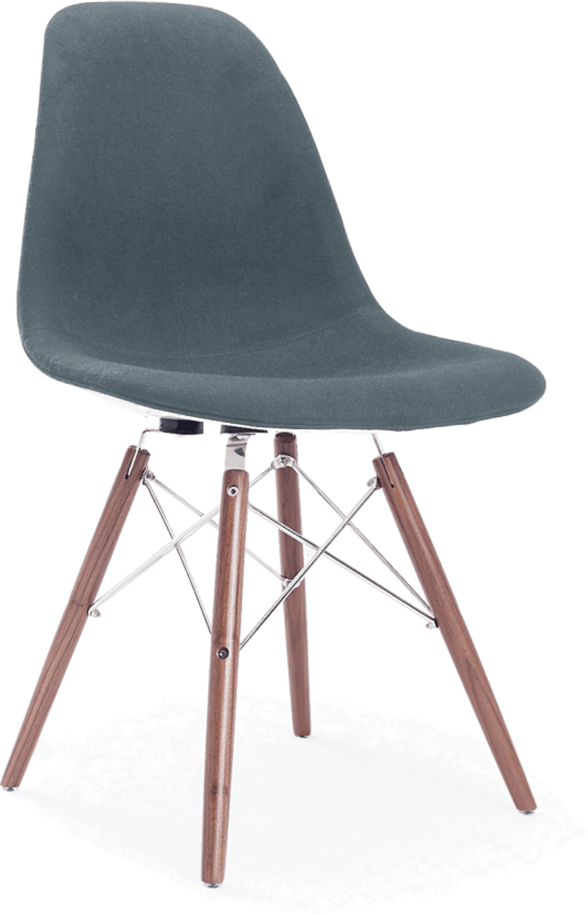 DSW Style Upholstered Dining Chair Charcoal Grey image.