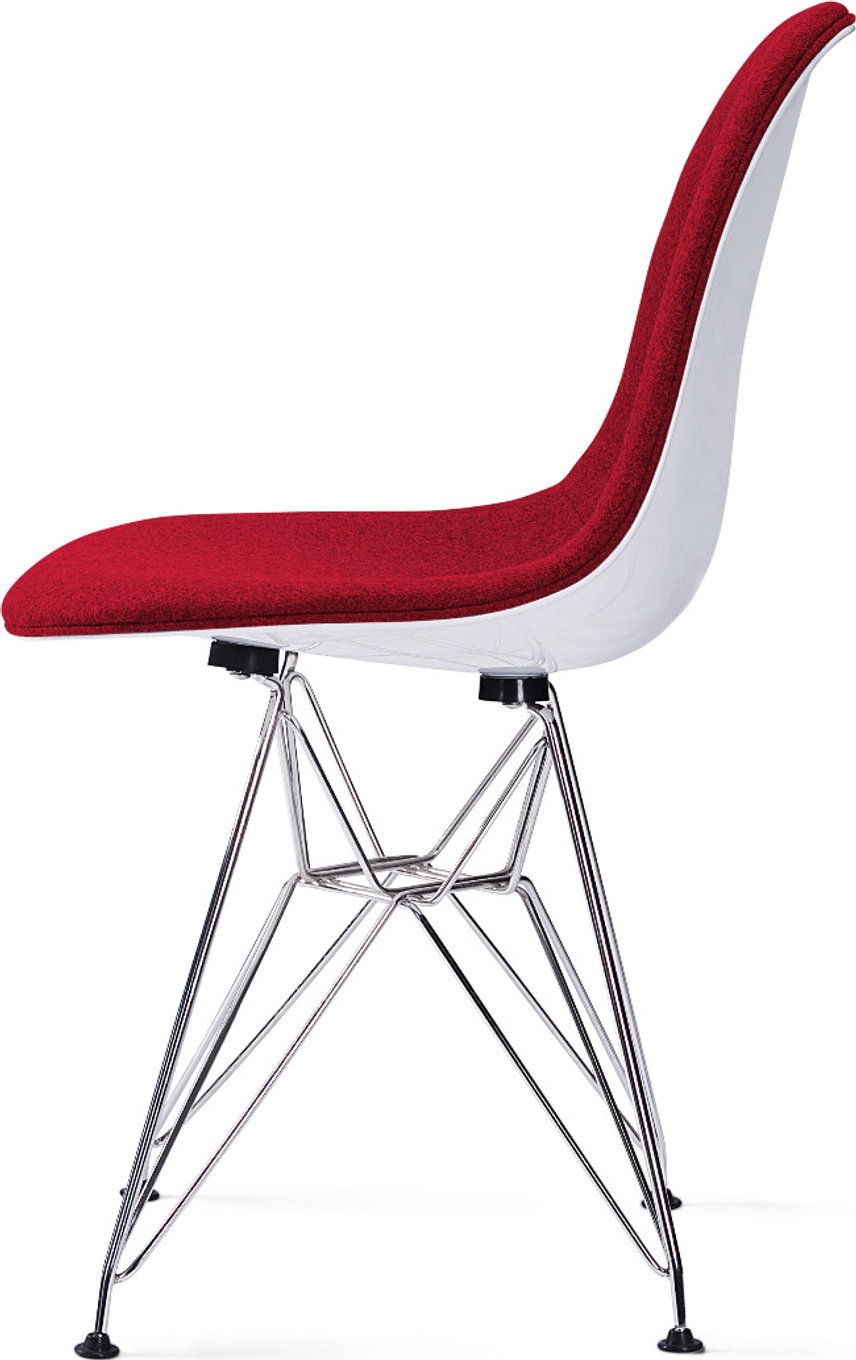 DSR Style Upholstered Dining Chair Deep Red image.