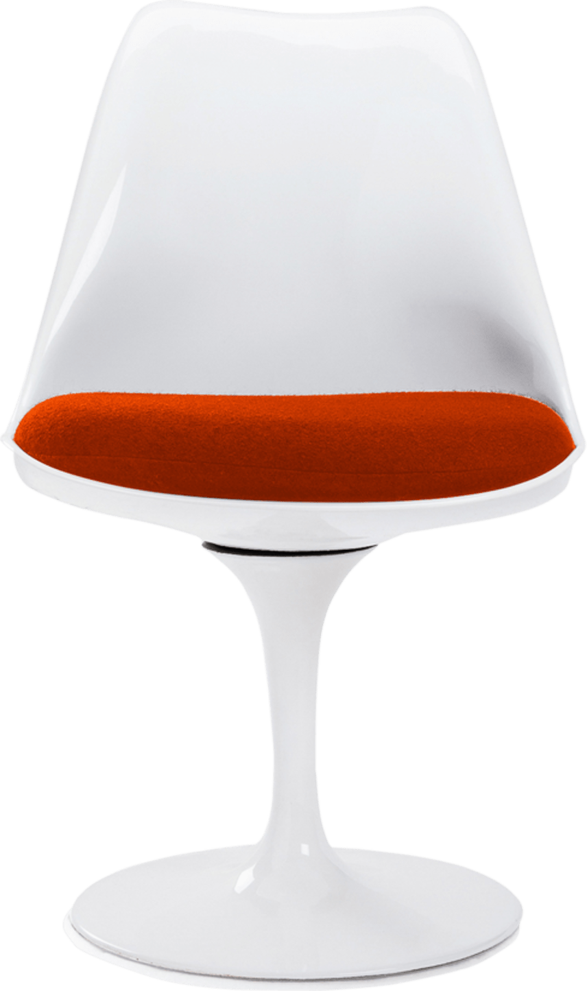Silla Tulip - Fibra de vidrio Orange/White image.