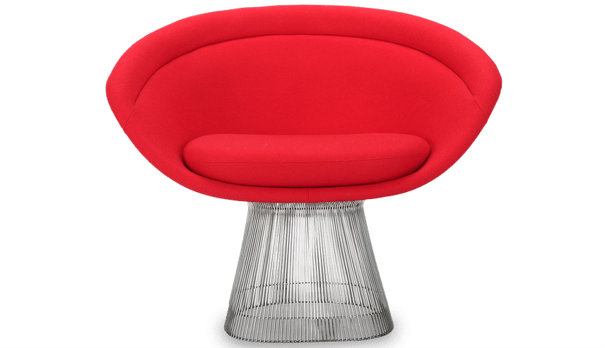 Platner Lounge Chair Wool/Charcoal Grey image.