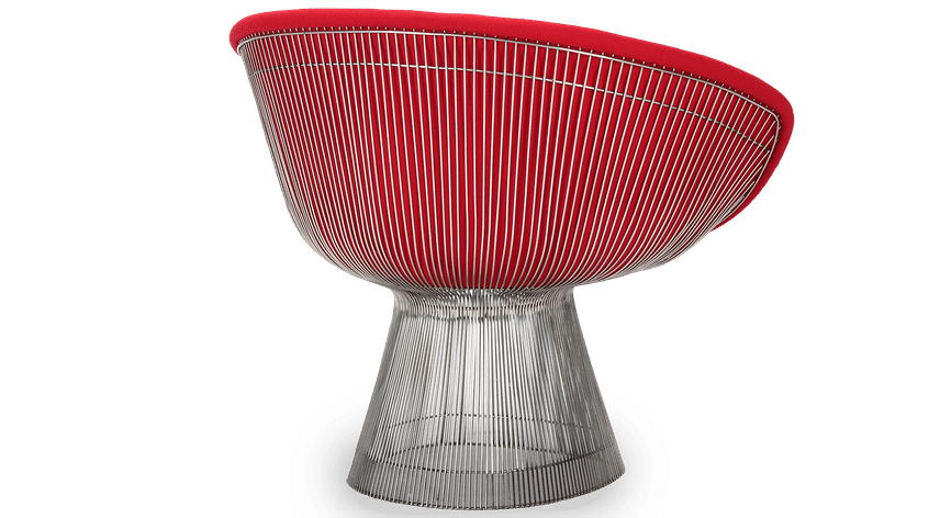 Platner Lounge Chair Wool/Deep Red image.