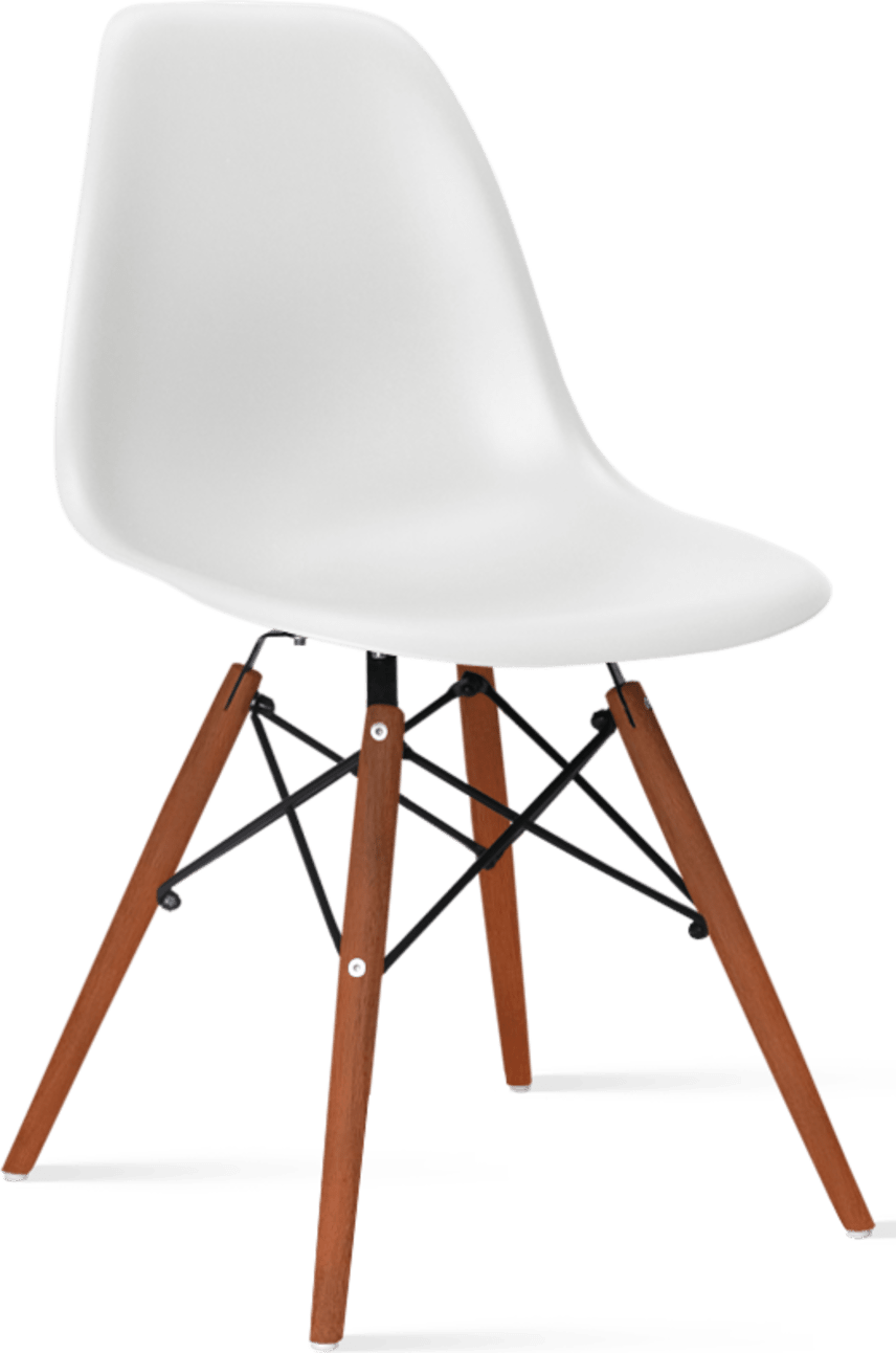 DSW Style Chair White/Dark Wood image.