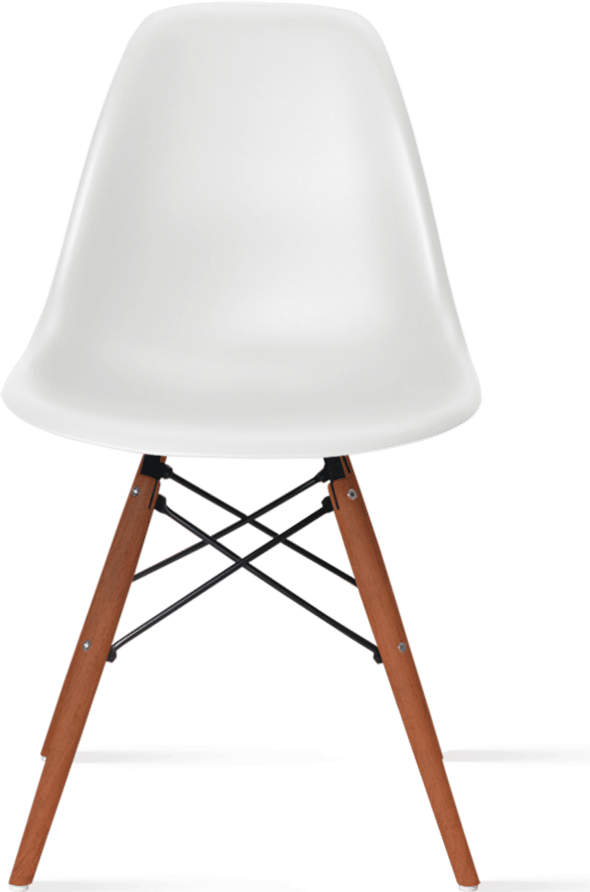 DSW Style Chair White/Dark Wood image.