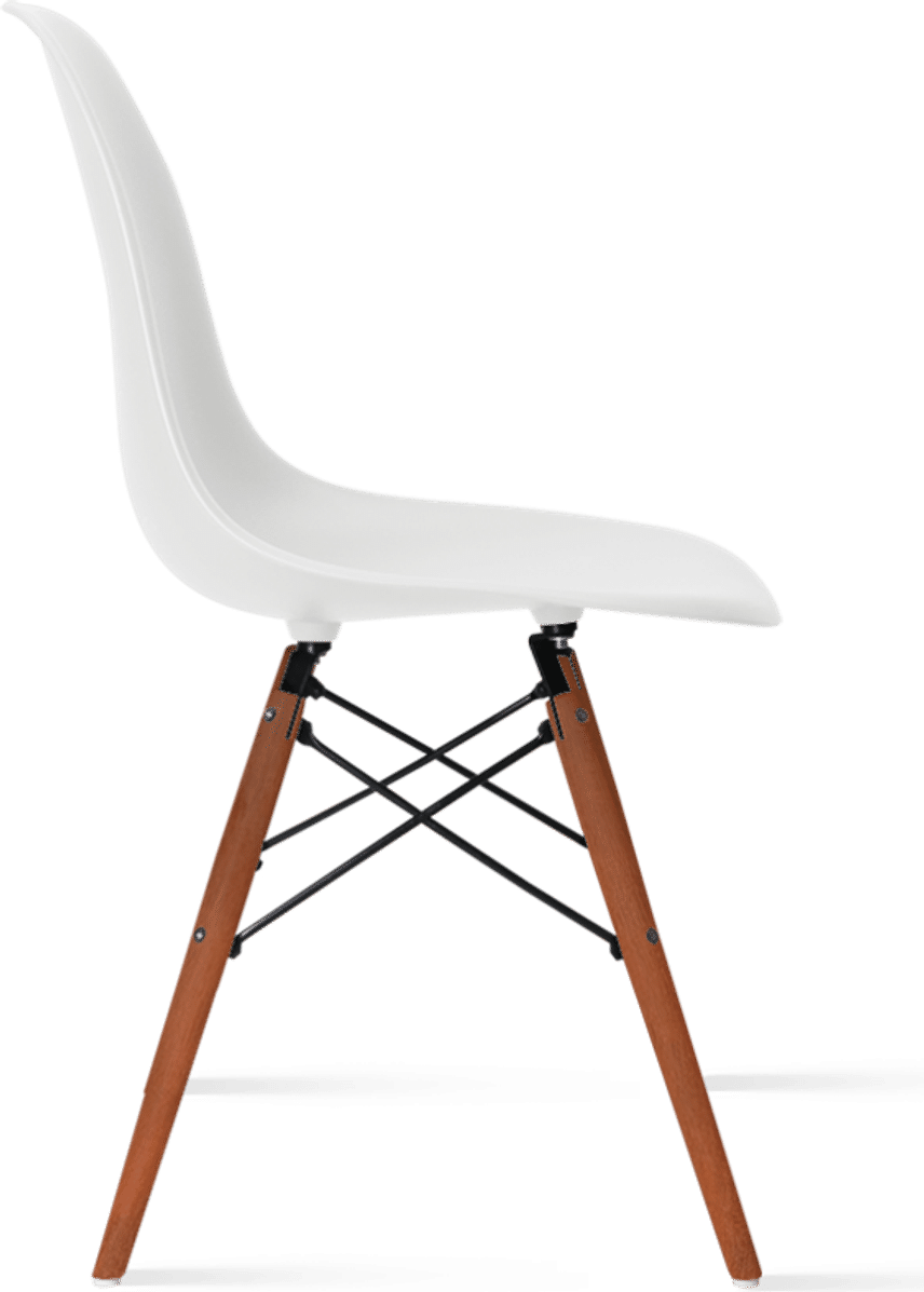 Chaise de style DSW White/Dark Wood image.