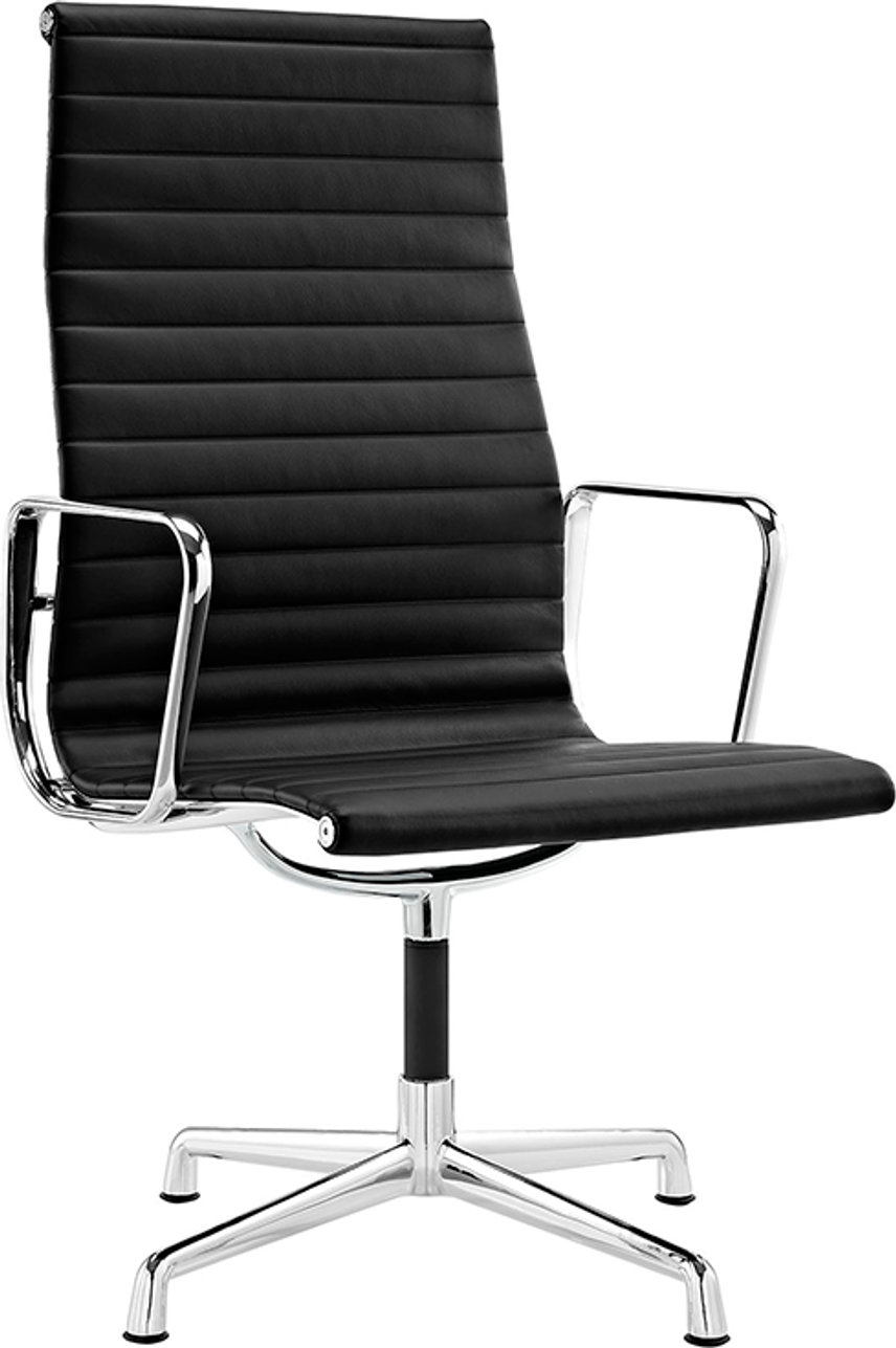 Eames Style Office Chair EA109 Leather Coffee image.