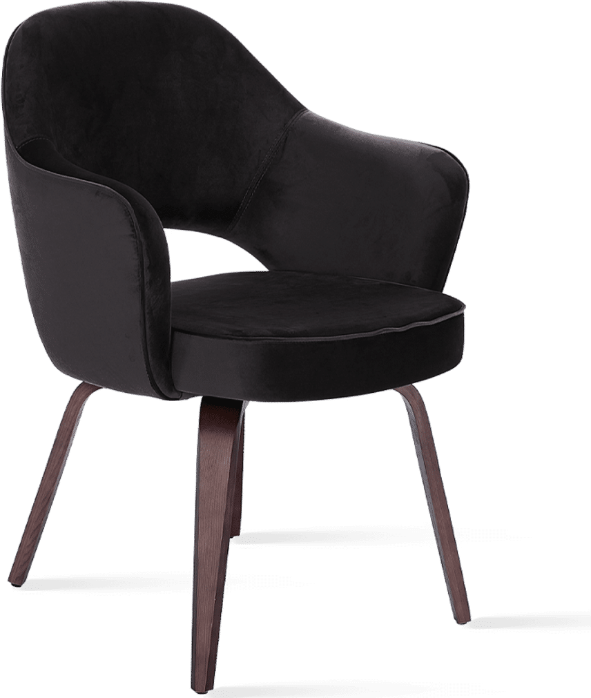 Executive Armchair - Velvet Charcoal Grey Velvet image.