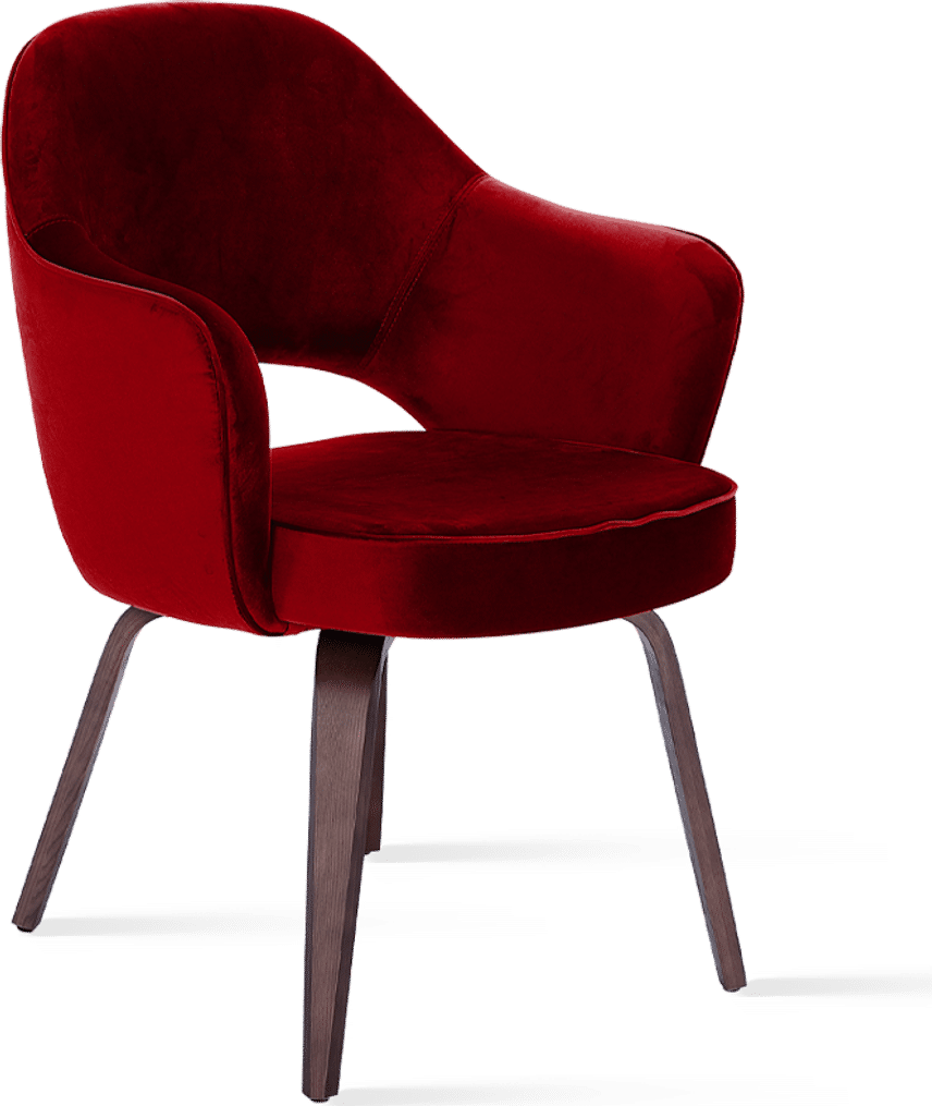 Executive Armchair - Velvet Deep Red image.