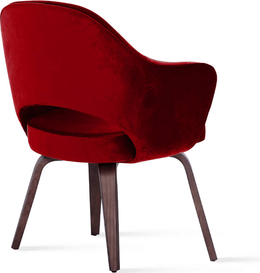 Executive Armchair - Velvet Deep Red image.