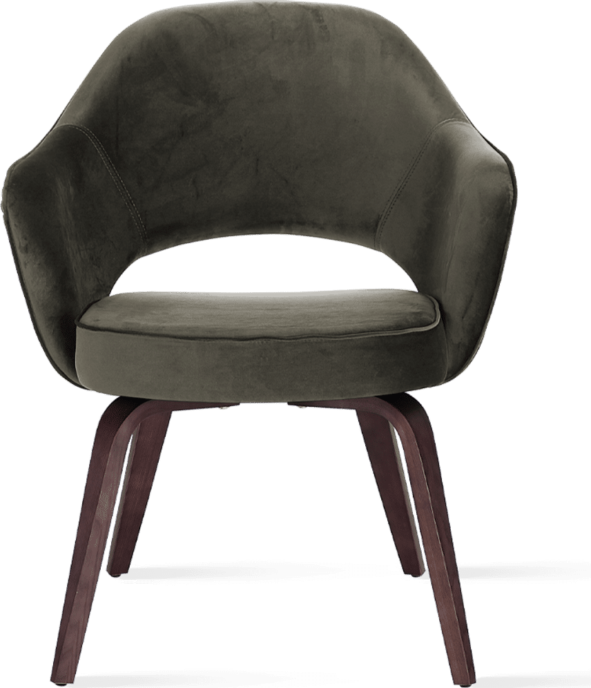 Executive Armchair - Velvet Pebble Green Velvet image.