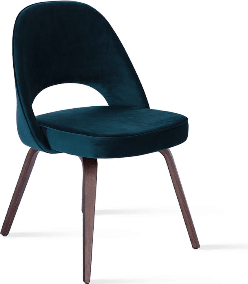 Executive Chair Armless - Velvet Dark Aqua Velvet image.