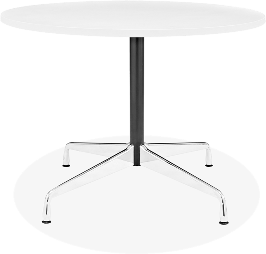 Eames Style Round Conference Table White/105 CM image.