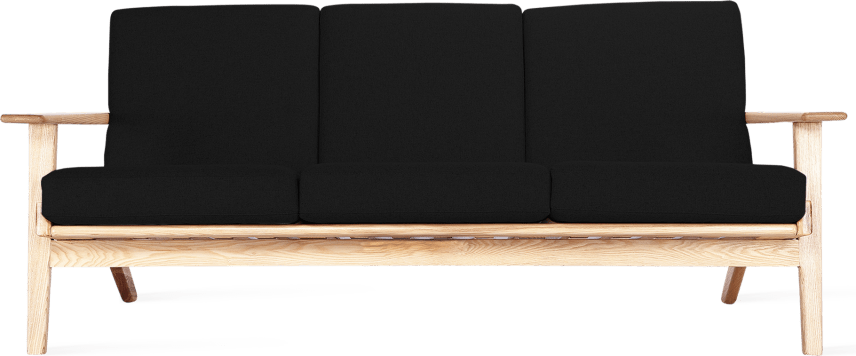 GE 290 Plank 3-sitsig soffa Black/Ash Wood image.
