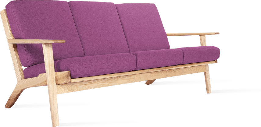 GE 290 Plank 3-seters sofa Purple/Ash Wood image.