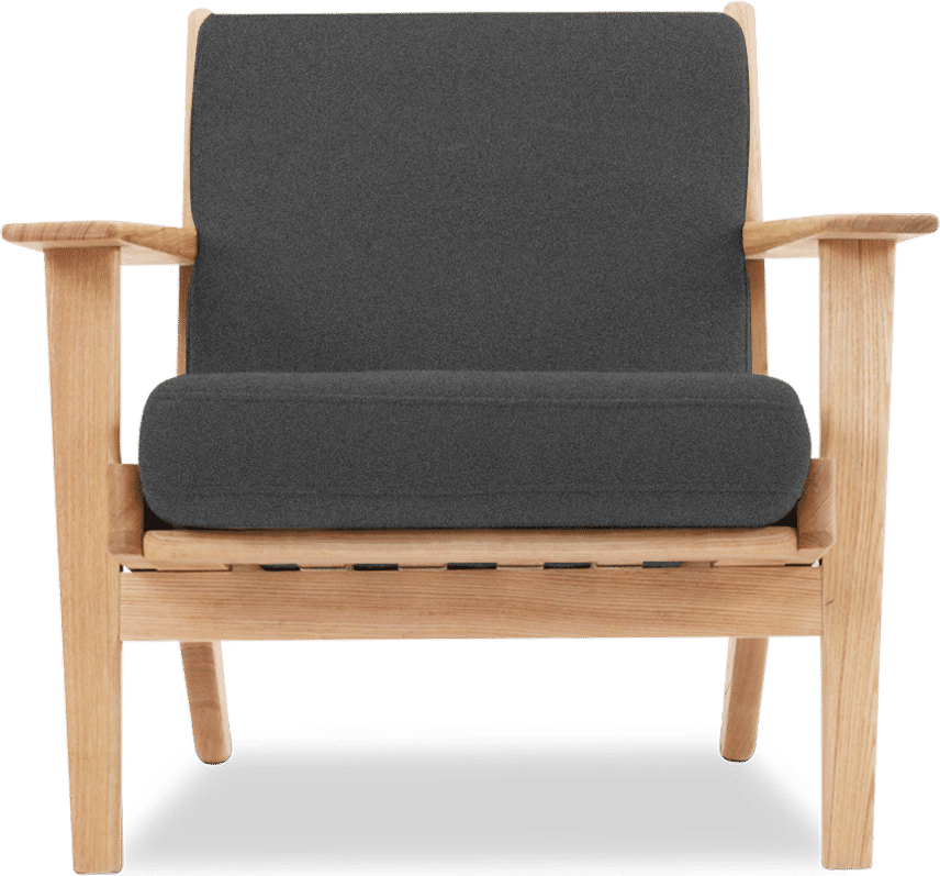 GE 290 Plank Chair Charcoal Grey/Ash Wood image.
