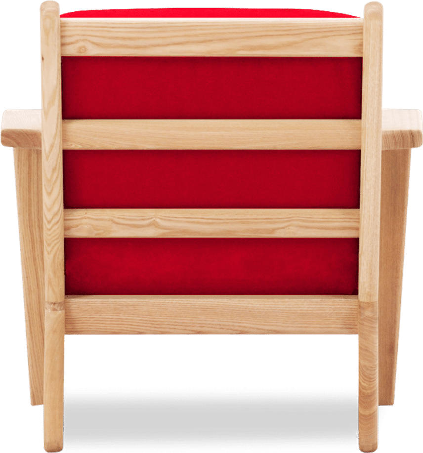 GE 290 Plank Chair Deep Red/Ash Wood image.