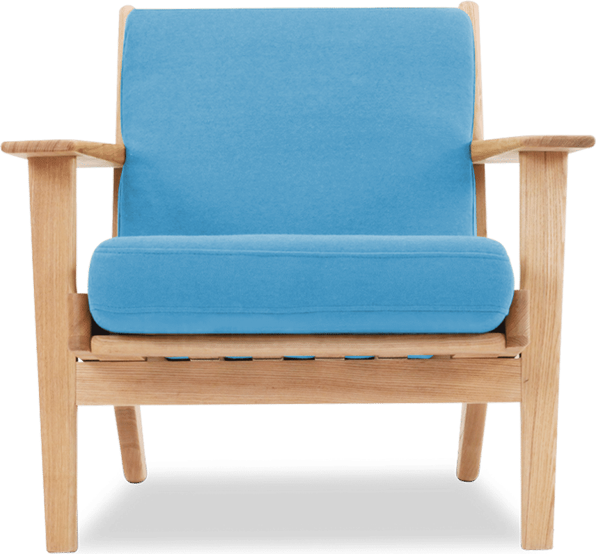 GE 290 Plank Chair Morocan Blue/Ash Wood image.