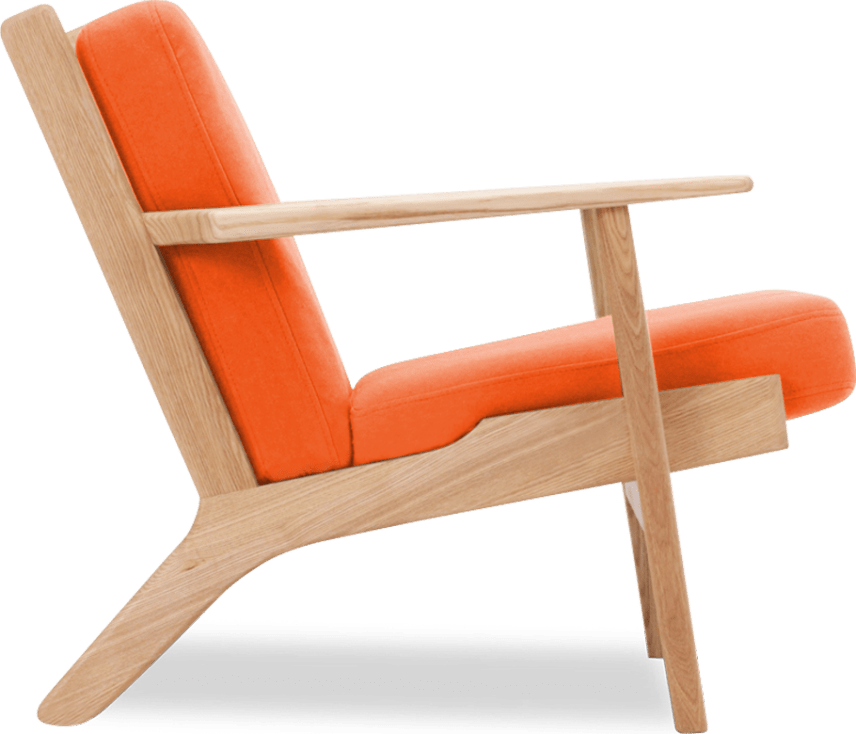 GE 290 Plank Chair Orange/Ash Wood image.