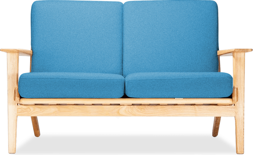 GE 290 Plank Loveseat Canapé 2 places Morocan Blue/Ash Wood image.