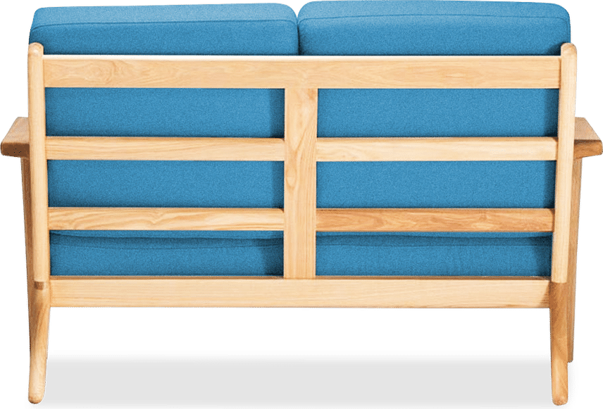 GE 290 Plank Loveseat 2-Sitzer Sofa Morocan Blue/Ash Wood image.