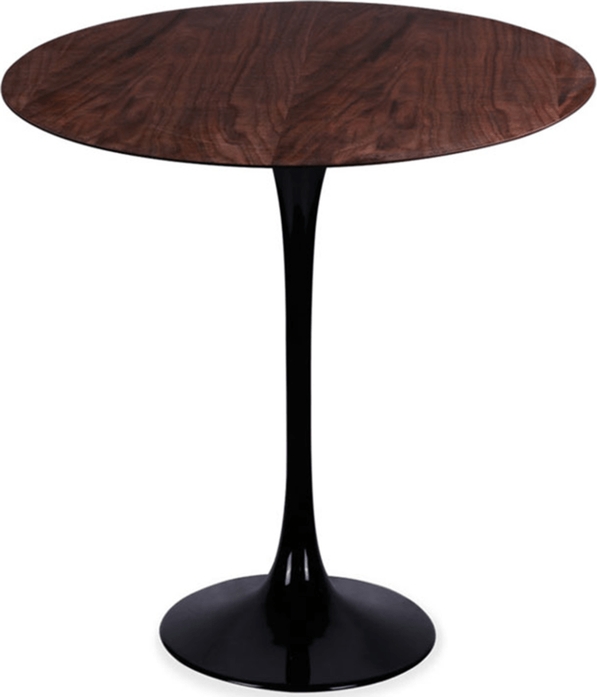 Tulip Side Table Walnut Veneer/Black image.