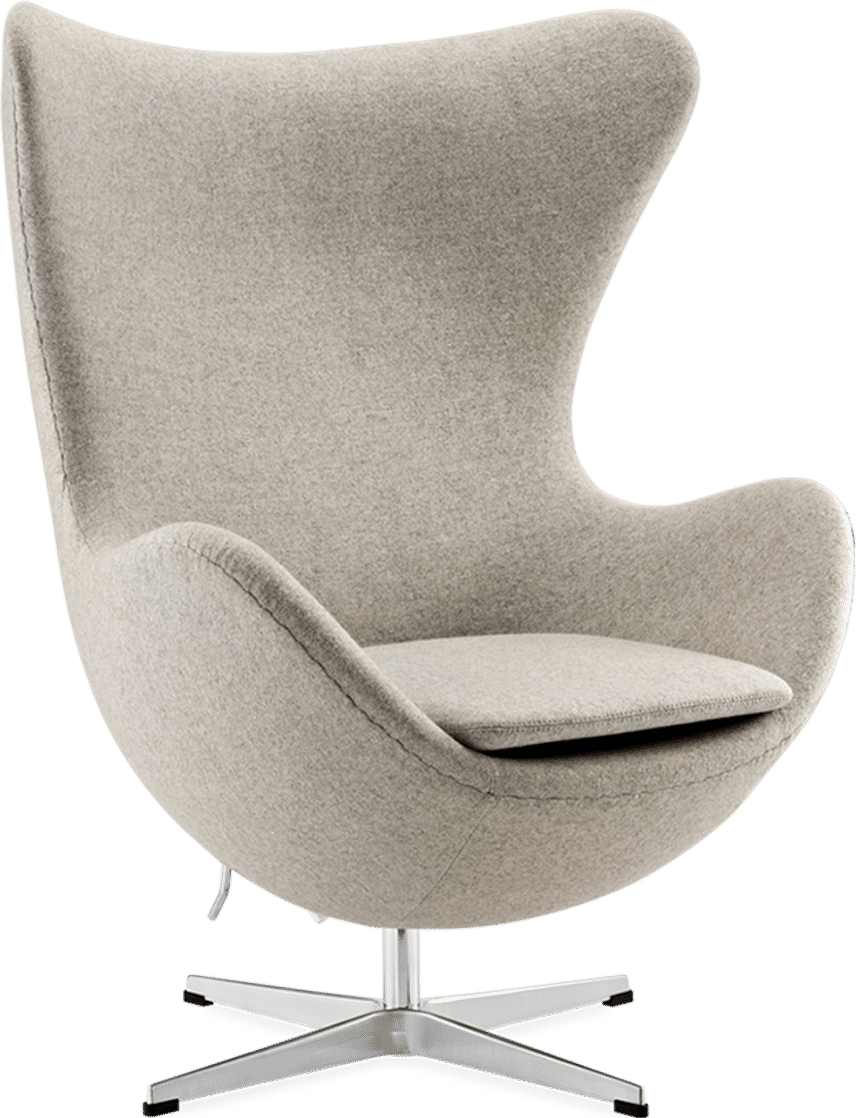 The Egg Chair Wool/Without piping/Light Pebble Grey image.