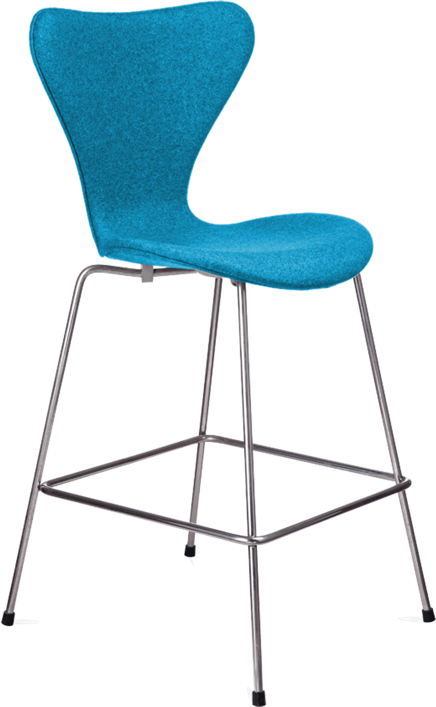 Series 7 Counter Stool Upholstered Moroccan Blue image.