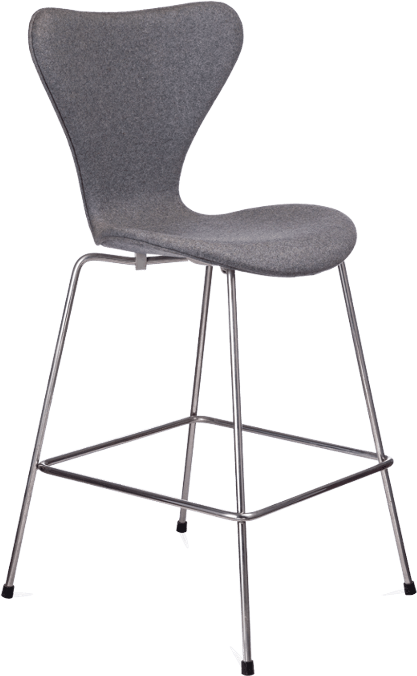 Series 7 Counter Stool Upholstered Charcoal Grey image.