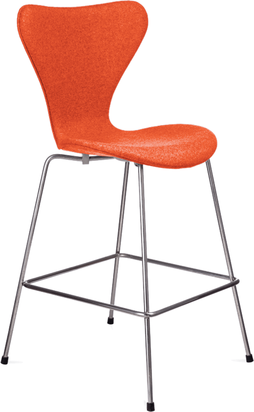 Serie 7 barstol stoppad med klädsel Orange image.