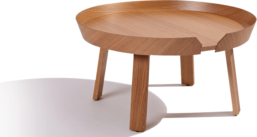 Table basse ronde - Large Oak Veneer image.