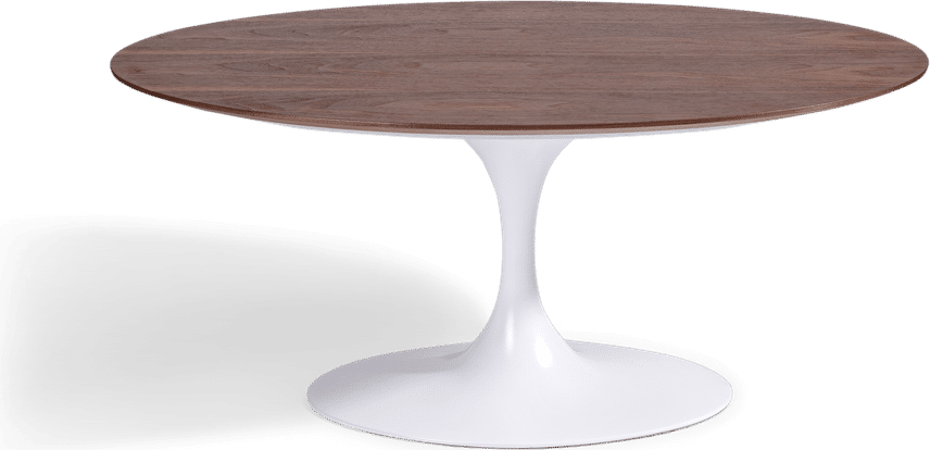 Tulip Oval Coffee Table - Walnut Walnut/Large image.