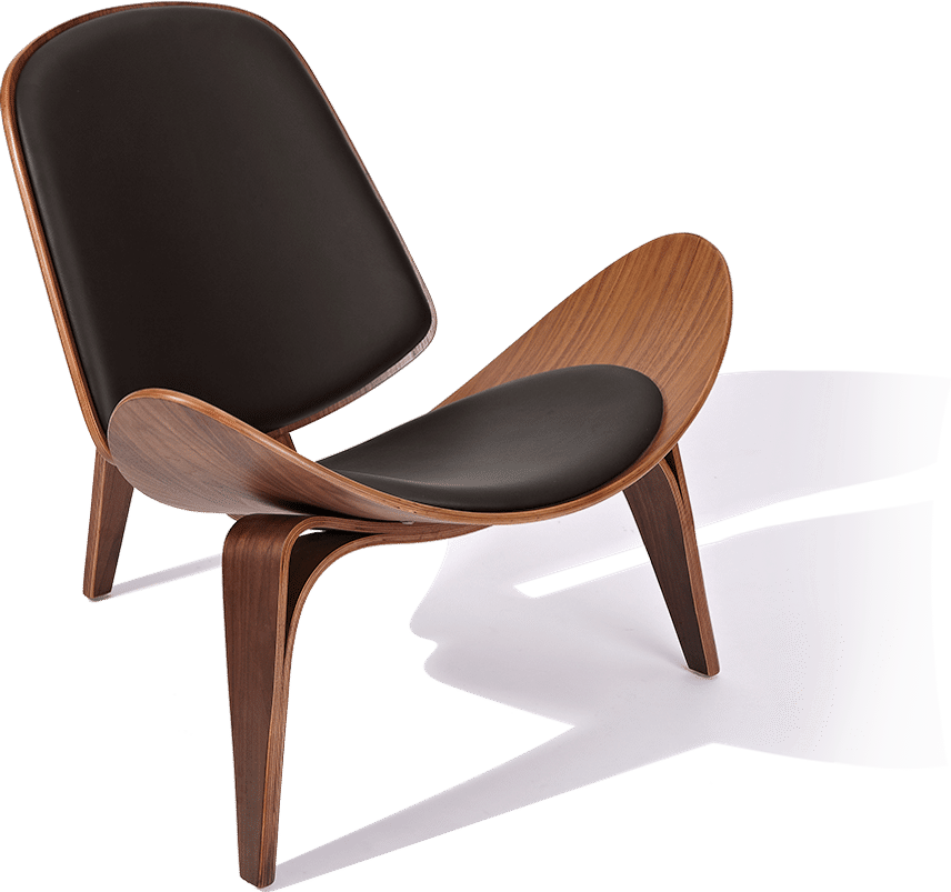 Shell Chair (CH07) Italian Leather/Mocha/Rosewood image.